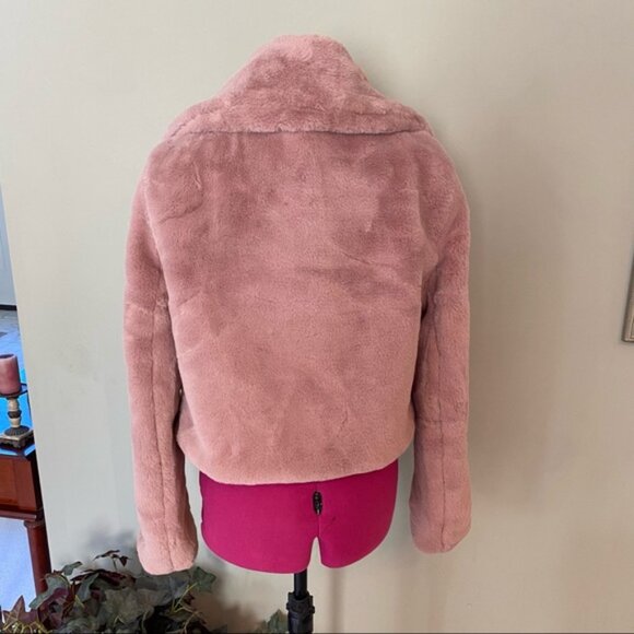 Pink Blush Plush Crop Jacket - Picture 5 of 6